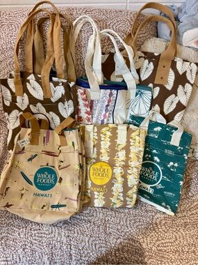 8 Tag aloha Hawaii Whole Foods tote bags